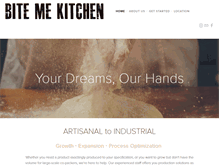 Tablet Screenshot of bitemekitchen.com